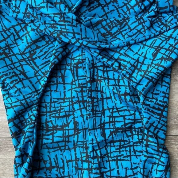 Vintage Les Modes JMS Abstract Check Print Button Down Blouse - Picture 13 of 13